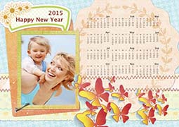 new year photo calendar template