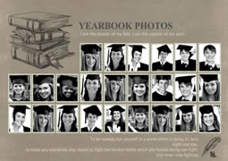 classic photo collage template of yearbook