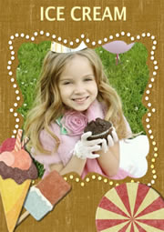 ice cream picture frame collage template