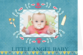 sweet card template for new born baby
