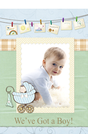 newborn baby announcement card template