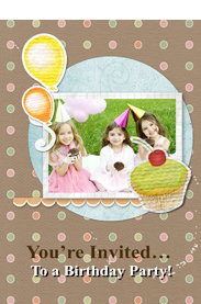 sweet birthday invitation card template