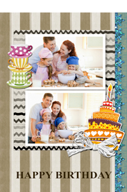 family cooking card for memorable birthday