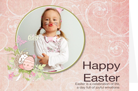sweet baby girl easter card template