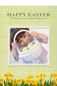 yellow flowers easter card template