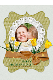 sweet mother's day card with tulips