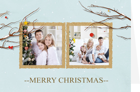 fresh and simple christmas card template