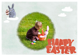 happy Easter greeting card