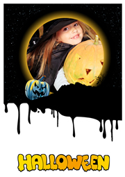spooky greeting card template for Halloween