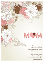 greeting card with best wishes for mom
