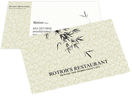 unique business card for restaurant