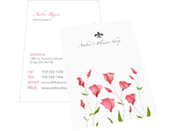 flower store business card template