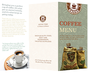 full coffee menu template