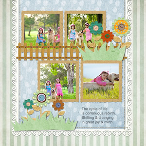 scrapbook template for spring