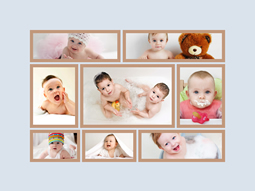 lovely baby in center collage template