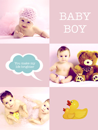 cute baby boy collage template