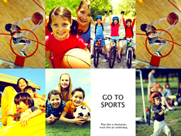 Reserve some sports photos to make a collage