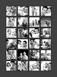 black and white grid photo collage template