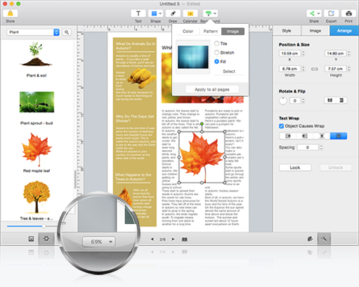 publisher plus for mac remove background