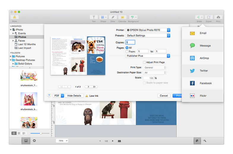 apple desktop publishing software free